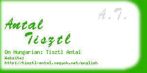 antal tisztl business card